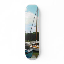 Tuckerton Seaport Docked Cabin Cruisers Skateboard