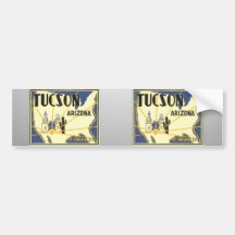 Tucson Arizona The Sunshine City, Vintage Bumper Stickers