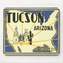 Tucson Arizona The Sunshine City, Vintage Mouse Pads