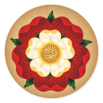 Tudor Rose Round Sticker