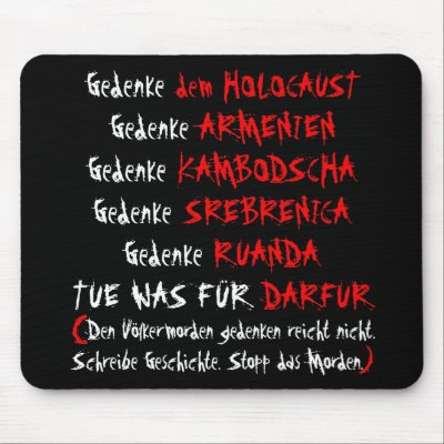 Tue was für Darfur Mousepad by inamar