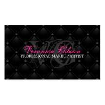 Tufted Hot Lips Makeup Artist Business Cards