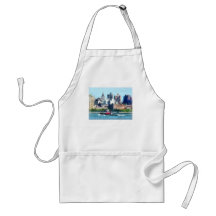 Tugboat Against Manhattan Skyline Apron