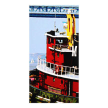 Tugboat at Penn's Land Philadelphia, PA Photo Card Template