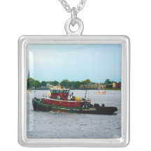 Tugboat Norfolk VA Personalized Necklace