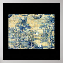 Tuile bleue affiche