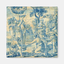 Tuile bleue aimants