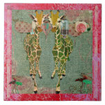 Tuile de crépuscule de girafes d'or carreaux
