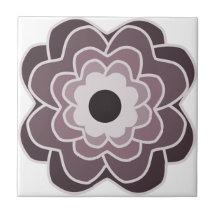 Tuile de gris de pivoine carreau