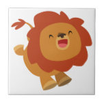 Tuile sautante mignonne de lion de bande dessinée carreaux