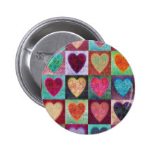 Tuiles d'art de coeur badge avec épingle