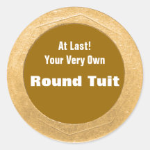 Tuit rond - couleur en bronze adhésifs