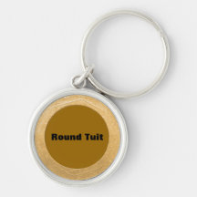Tuit rond - couleur en bronze porte-clé