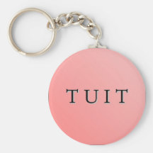 Tuit rond rose Keychain Porte-clefs