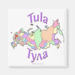 Tula City Russia Map Refrigerator Magnets
