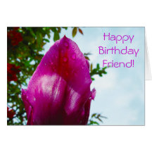 Tulip-Drops, Happy Birthday Greeting Card