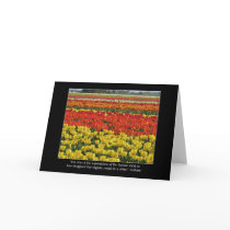 Tulip Field and Voltaire Quote Greeting Cards