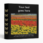 Tulip Field and Voltaire Quote Vinyl Binder