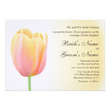 Tulip Garden Wedding Personalized Announcements