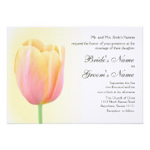 Tulip Garden Wedding Personalized Invitations