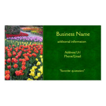 Tulip Gardens Business Card Templates