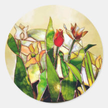 Tulip Ground Happy Art Sticker シール・ステッカー