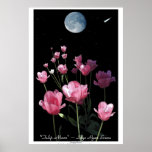 "TULIP MOON" Floral Art Poster posters