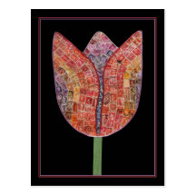 Tulip of Postage Stamps - postcard