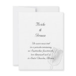 Tulip Sketch Marriage / Elopement Announcement invitations