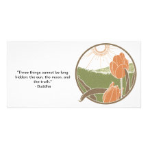 Tulip Sun Shunshine Art Nouveau Photo Card