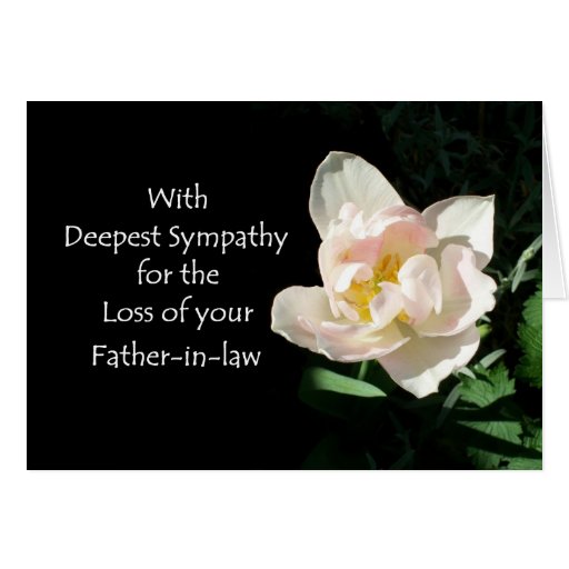 Tulip Sympathy Card Loss Of A Father In Law Zazzle 