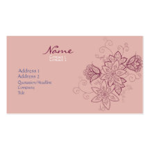 Tulip Tattoo Business Cards (Rose)