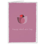 Tulip With Heart Valentine's Card