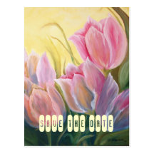 Tulipas, Save the date Post Card