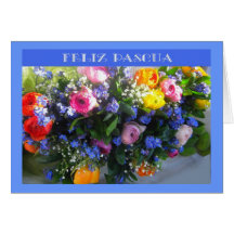 tulipes de pasqua de feliz carte de vœux