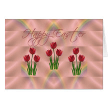 Tulipes heureuses de Pâques Carte
