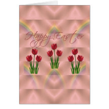 Tulipes heureuses de Pâques Cartes De Vœux
