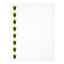 Tulipes jaunes avec les rayures rouges en-tête de lettre avec motif