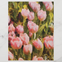 Tulipes - un champ de rose prospectus avec motif