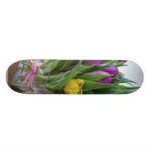 Tulips Bouqet Custom Skate Board