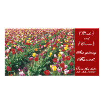 Tulips Customizable Save This Date Photo Card