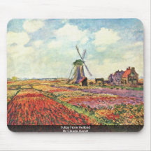 Tulips From Holland By Claude Monet Mouse Pads
