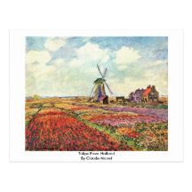 Tulips From Holland By Claude Monet Post Cards