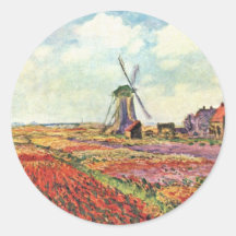 Tulips From Holland By Claude Monet Sticker