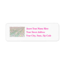 Tulips Hand Drawing Customizable Labels