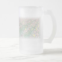Tulips Hand Drawing Large Frosted Mug