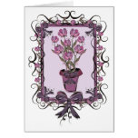 Tulips in flower pot Mothers Day Card