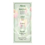 Tulips Just Opening Wedding Menu Rack Card