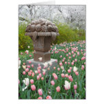 Tulips with Fruit Bowl Sculpture Greeting Card