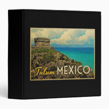 Tulum Mexico 3 Ring Binders